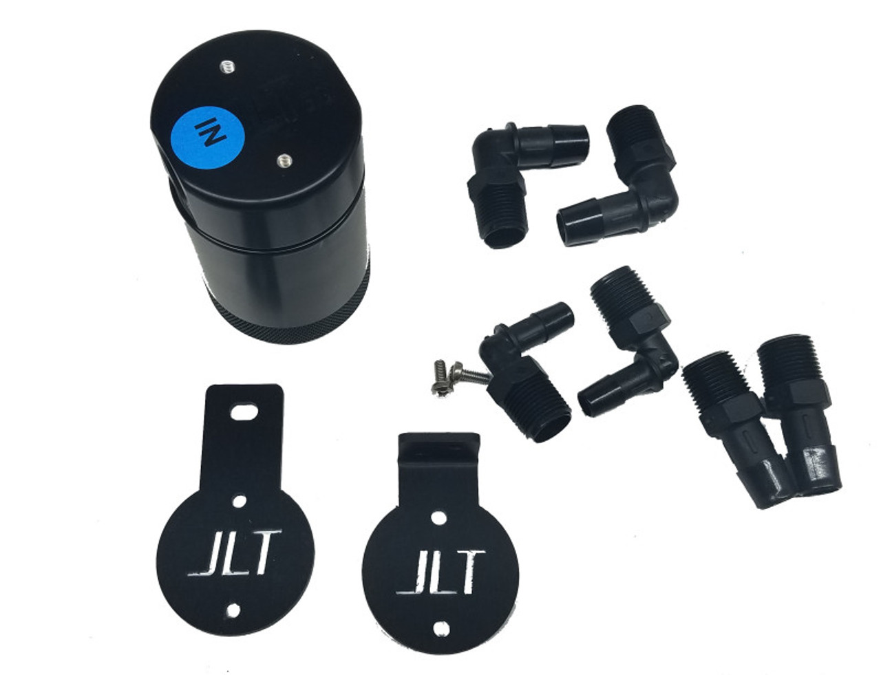 JLT Oil Separator 3.0 Base Kit - Black Anodized (Incl 2 Brackets & 6 Fittings)