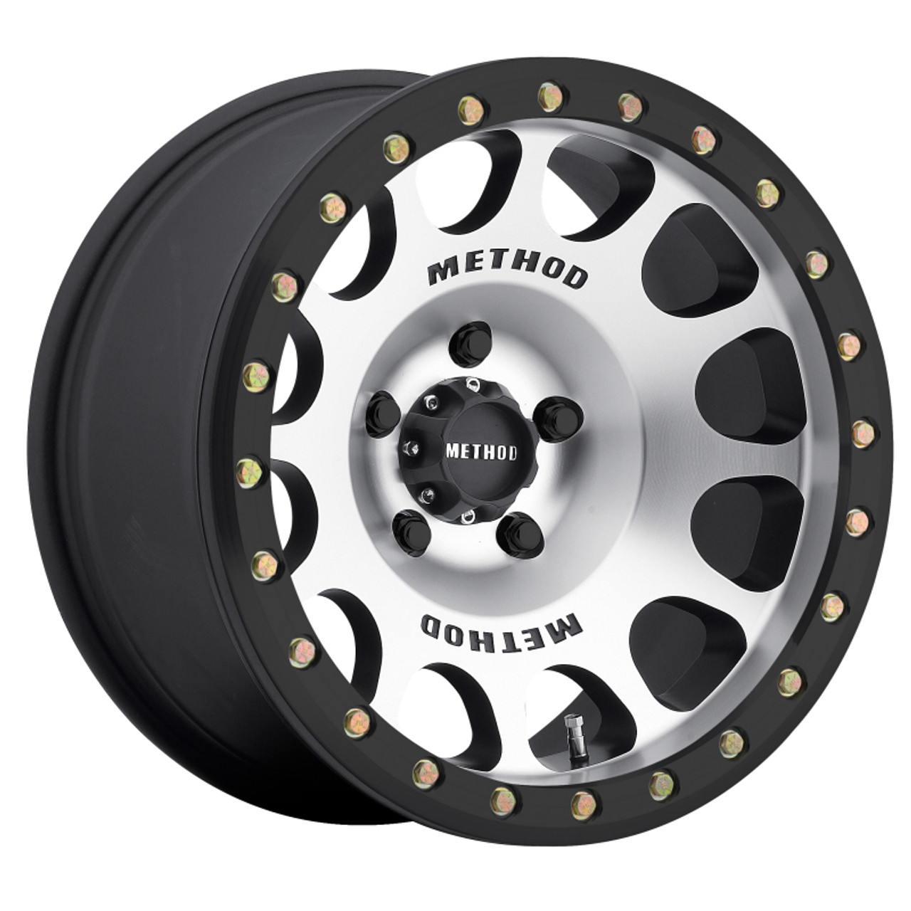 Method MR105 Beadlock 17x9 -38mm Offset 5x5 71.5mm CB Machined w/Matte Black Ring Wheel