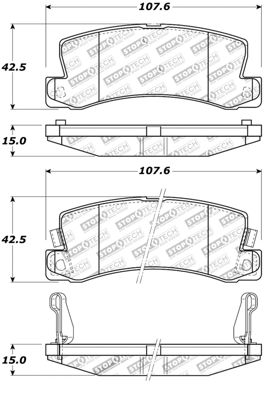 StopTech Street Touring Brake Pads sto308.03250