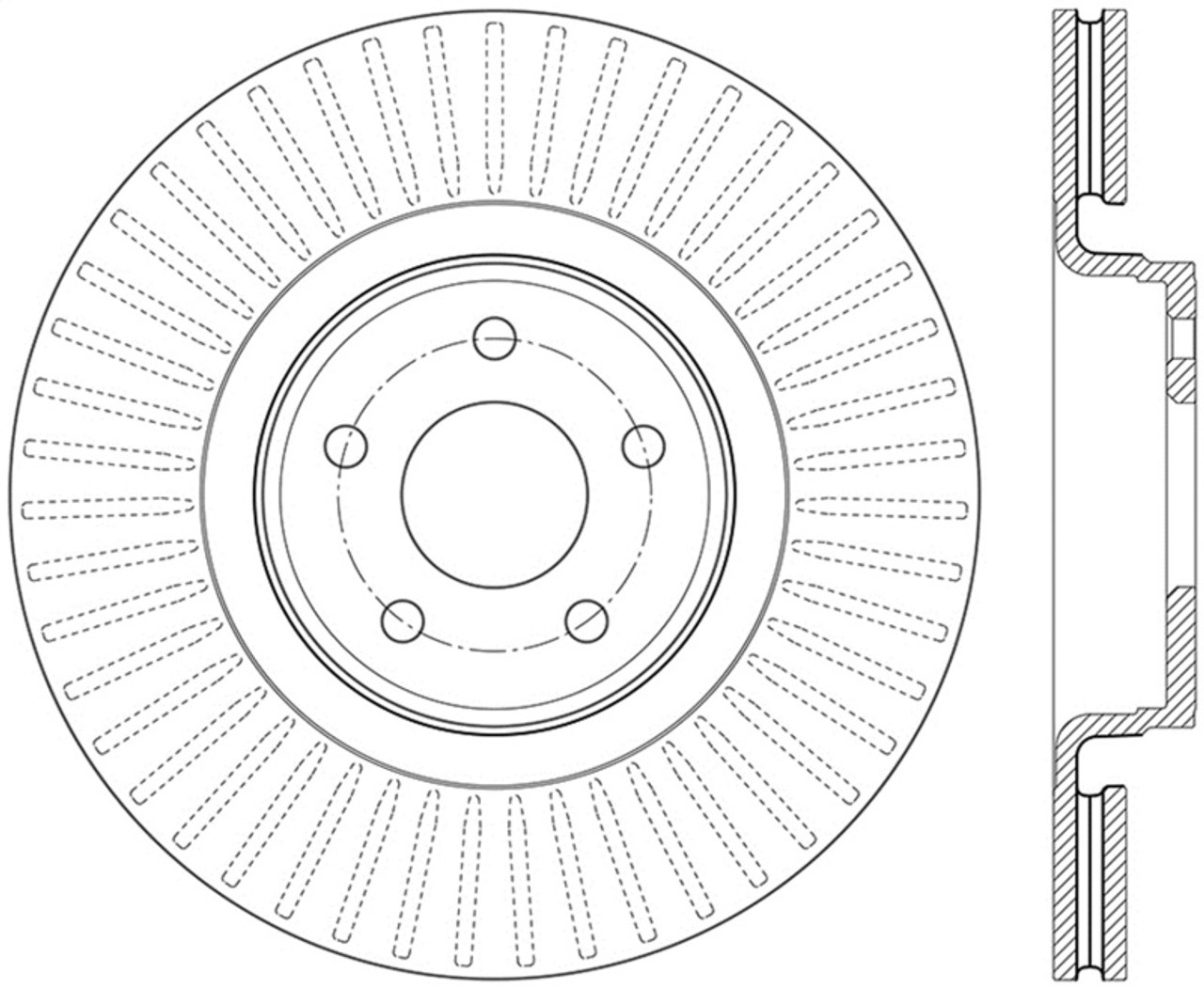 StopTech 14+ Ford Focus ST w/ 335mm Brakes Front Right Slotted & Drilled Rotor