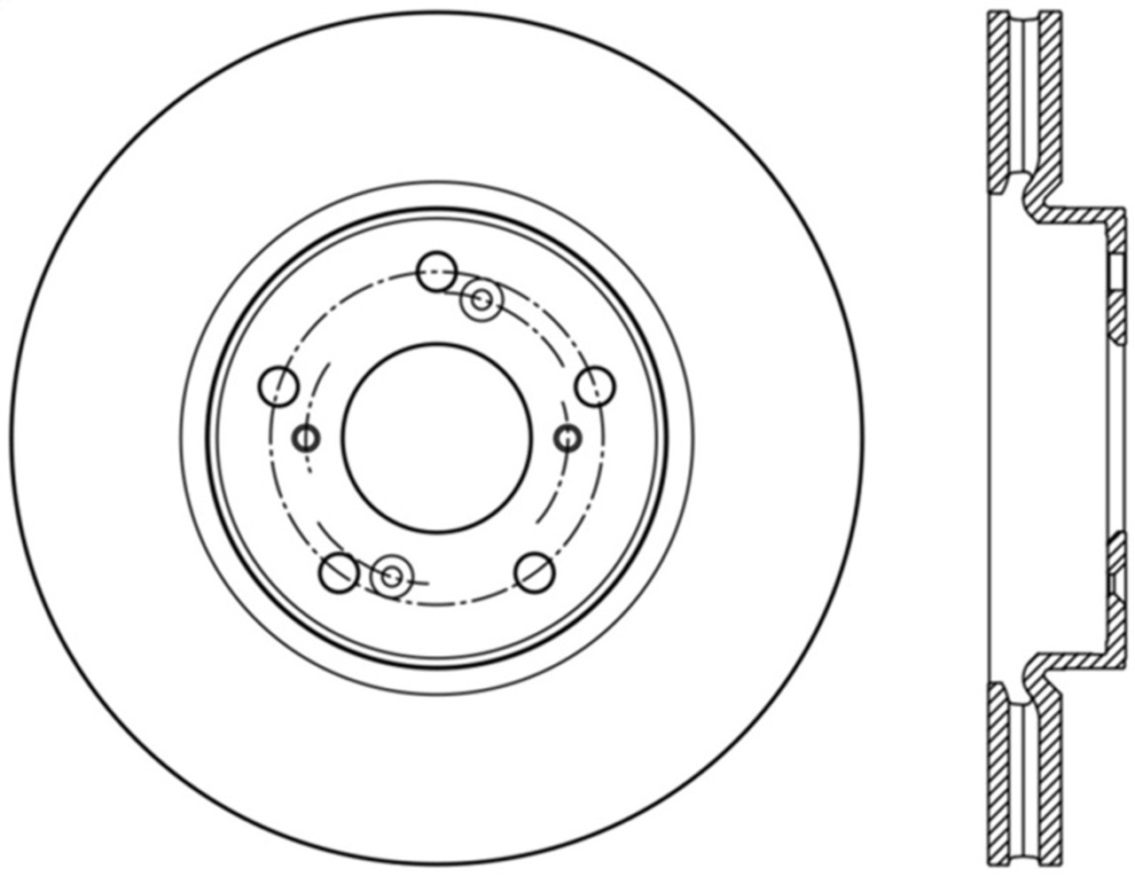 StopTech Drilled Sport Brake Rotor Front Right 13 Honda Accord Sport
