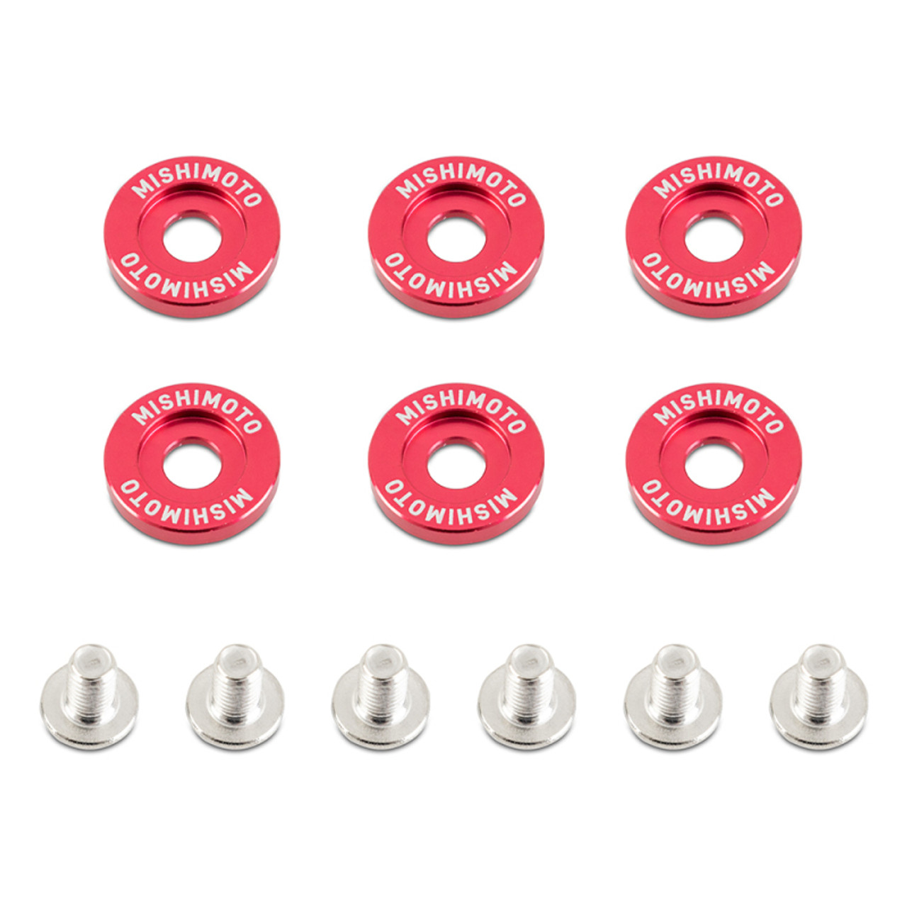 Mishimoto Large Fender Washer Kit (6pcs) - Red