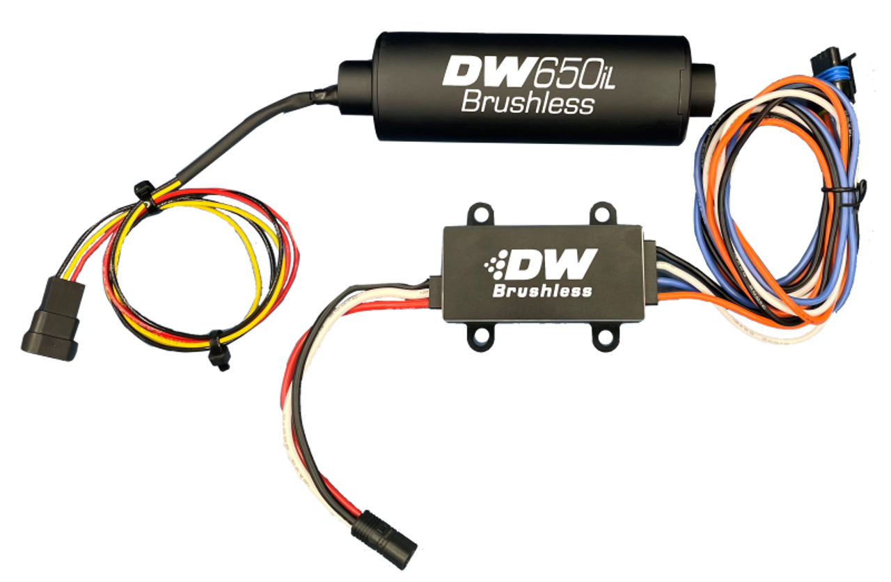 DeatschWerks DW650iL Series 650LPH In-Line External Fuel Pump w/ Single/Dual-Speed Controller