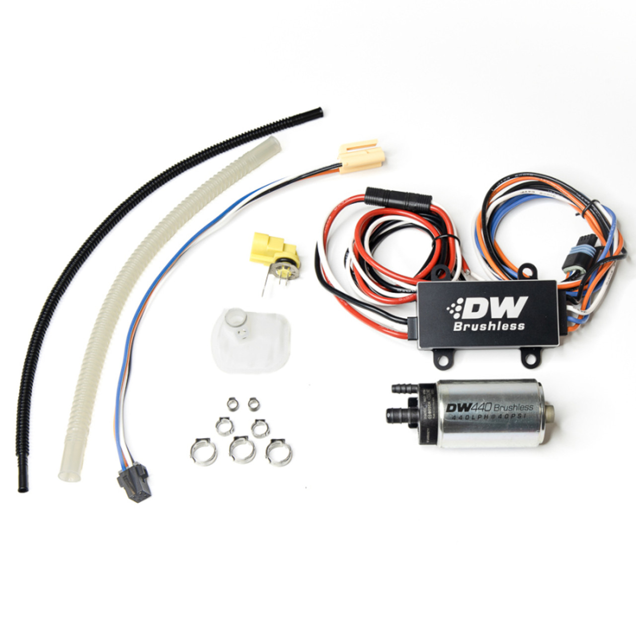 DeatschWerks 03-13 Chevy Corvette 440lph InTank Brushless Fuel Pump w/9-0909 Instl kit/C102 Contrllr dwk9-442-C103-0909