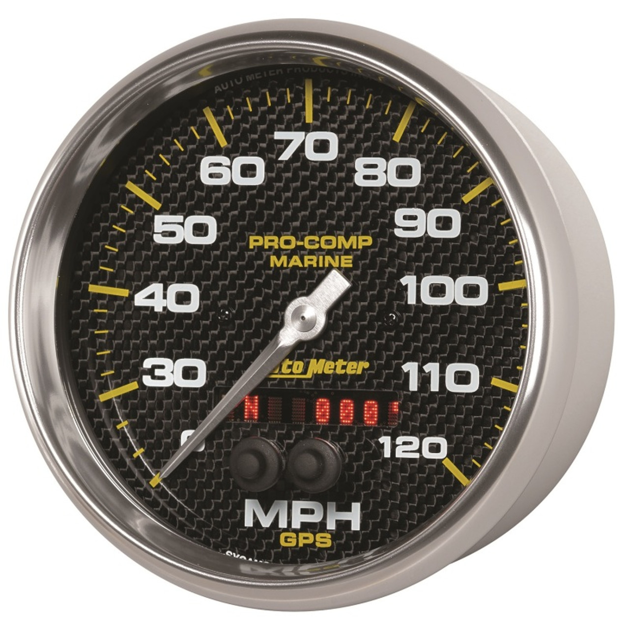 Autometer Marine Carbon Fiber 5in 120mph GPS Speedometer