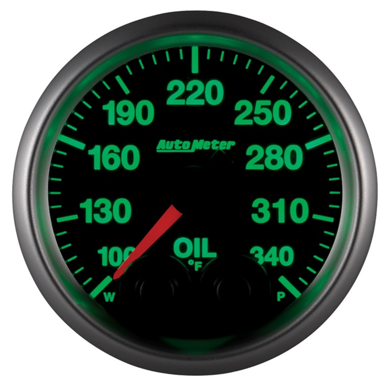 Autometer Elite 52mm 100-340 Deg F Oil Temp Peak & Warn w/ Electronic Control Gauge