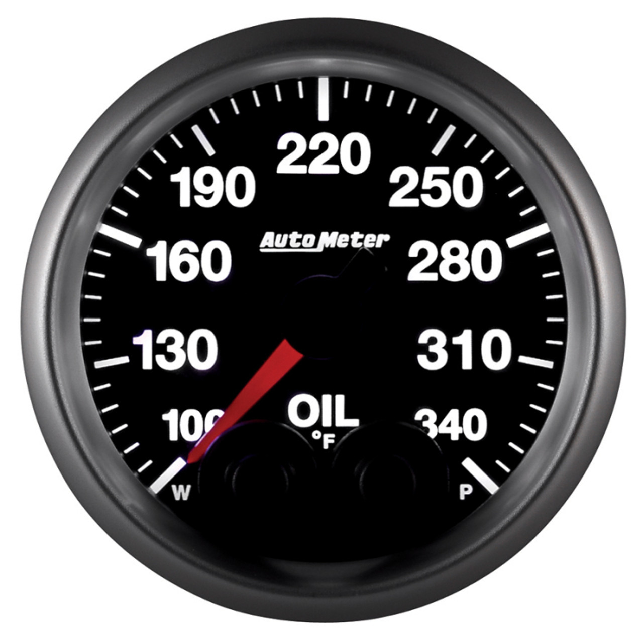 Autometer Elite 52mm 100-340 Deg F Oil Temp Peak & Warn w/ Electronic Control Gauge