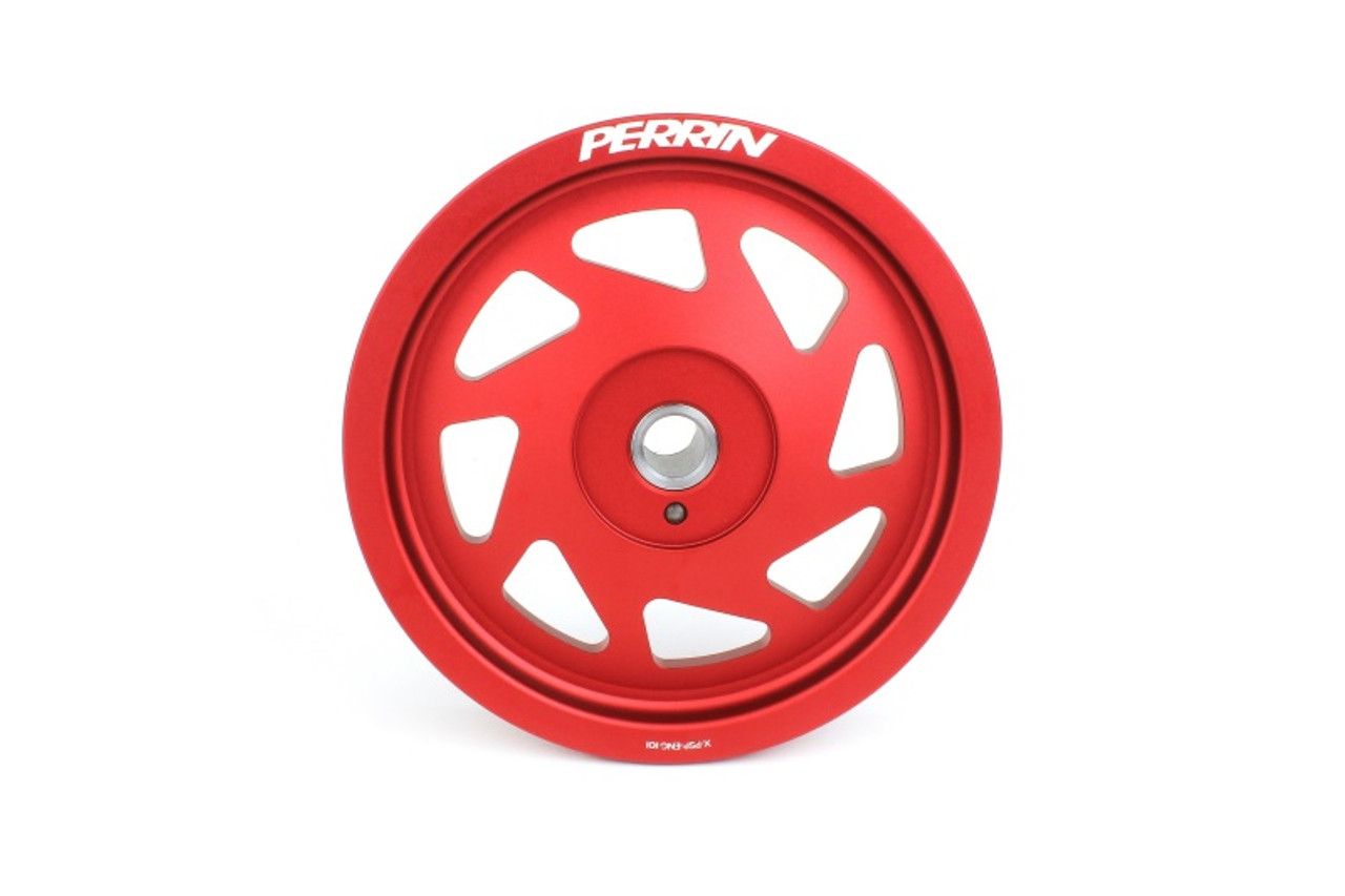 Perrin 18-22 Subaru Crosstrek / 19-22 Ascent Lightweight Crank Pulley (FA/FB Eng w/Small Hub) - Red