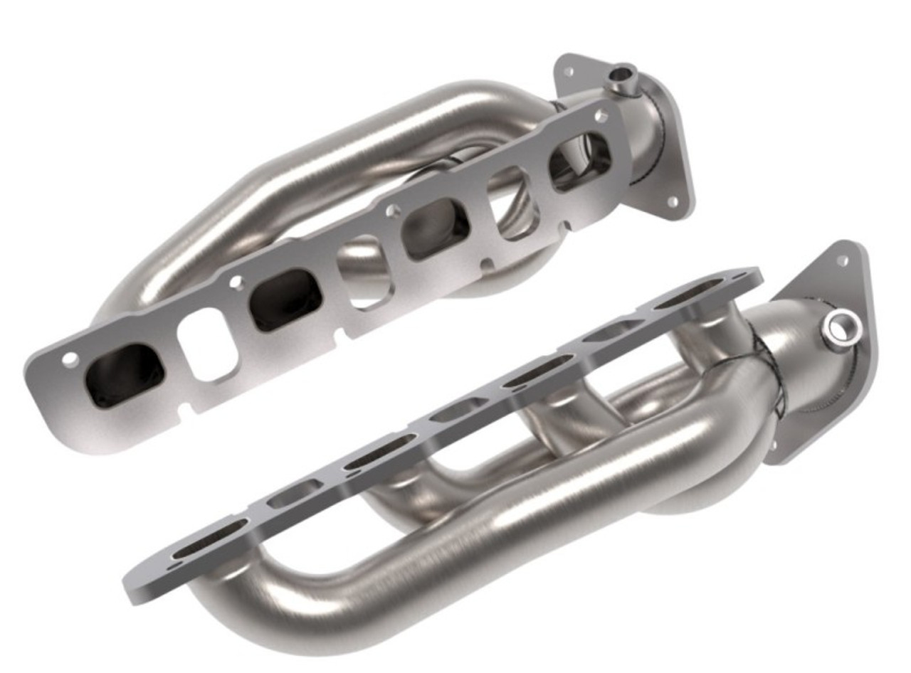aFe Power Twisted Steel 304SS Shorty Header 2021 Ram 1500 TRX V8-6.2L (uncoated)
