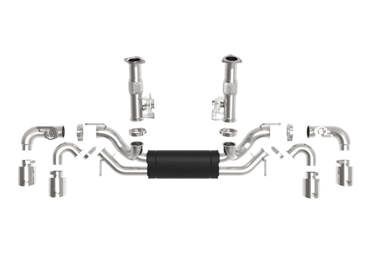 aFe MACH Force-Xp 3" to 2-1/2" 304SS Cat-Back 2020 Chevy Corvette (C8) 6.2L - Polished Tip