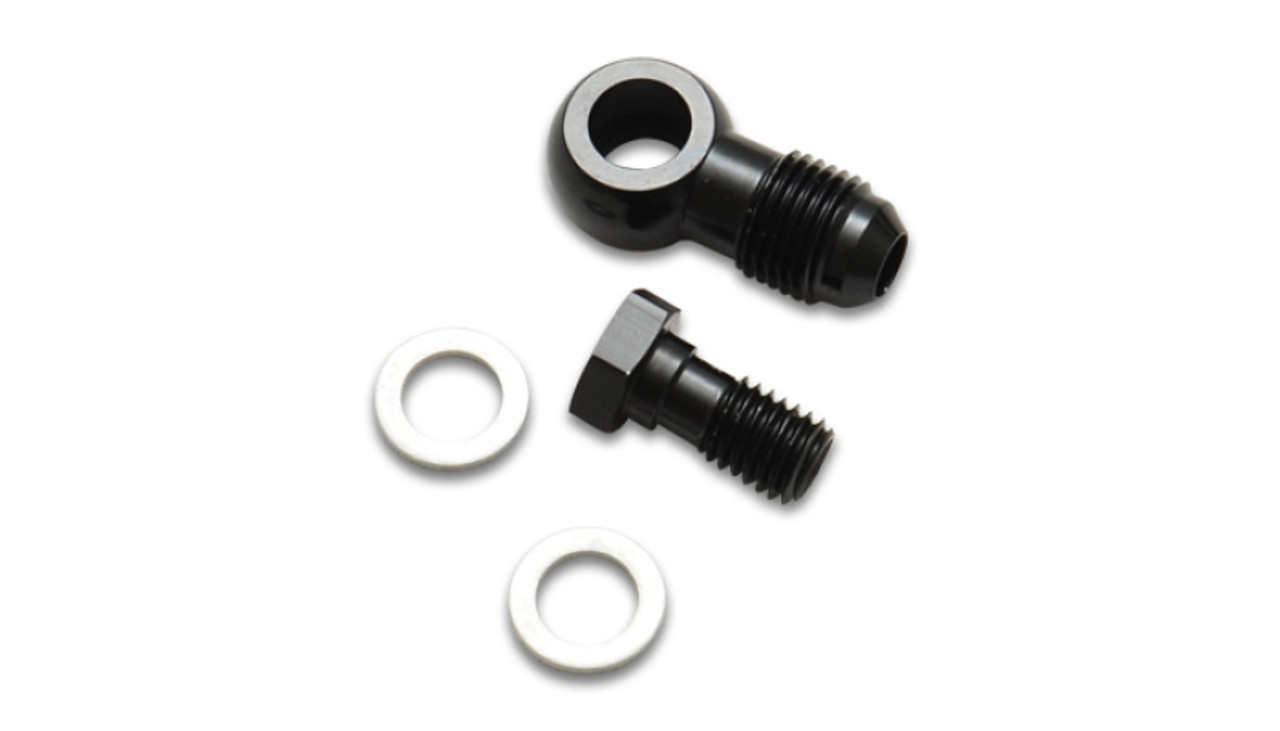 Vibrant -6AN Male Banjo Fitting 10mm x 1.25 Metric Aluminum + 2 Washers