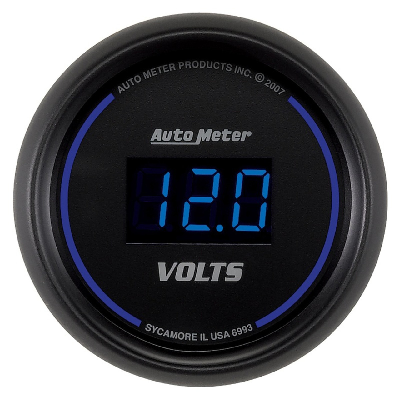 Autometer Cobalt Digital 52.4mm Black Voltmeter