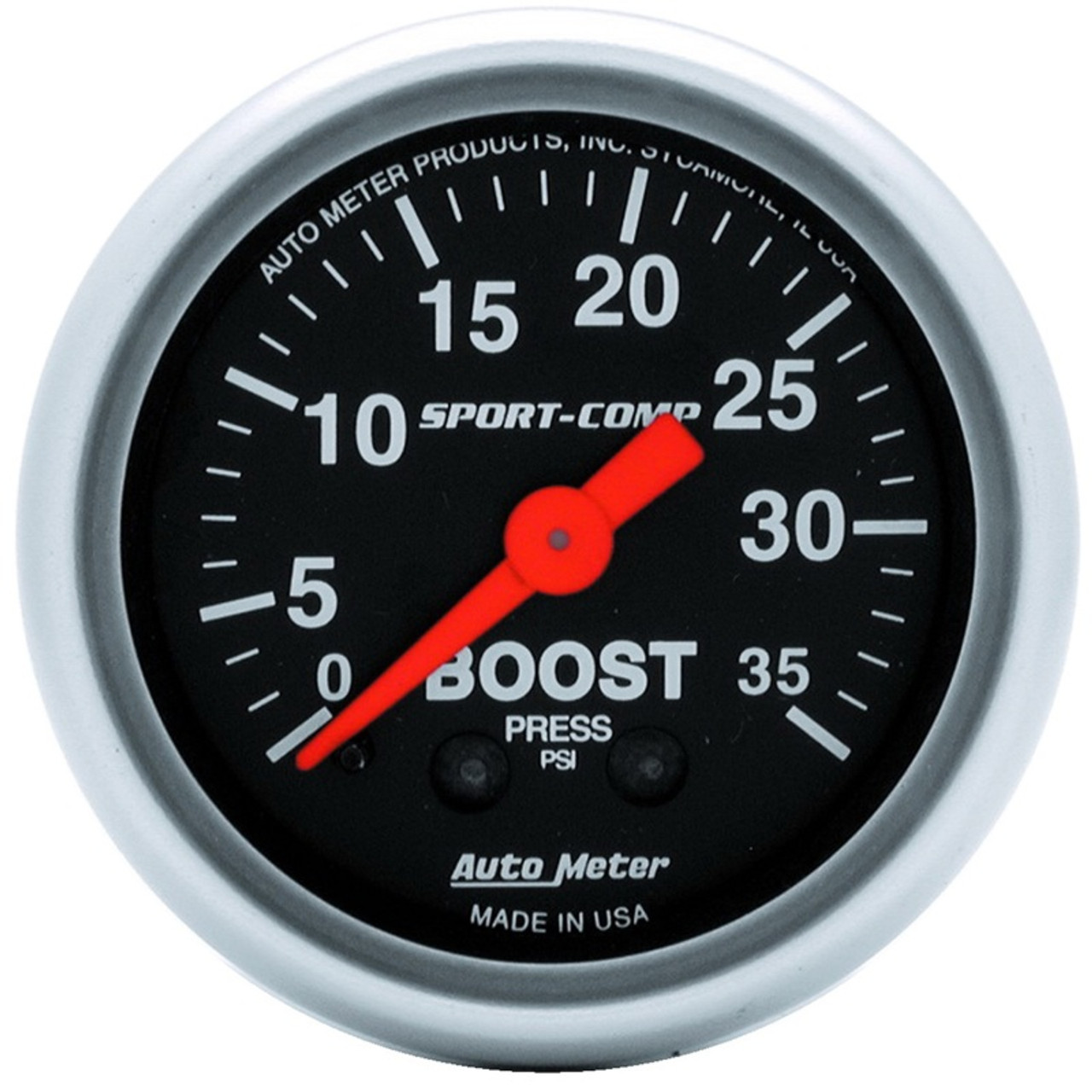 Autometer Sport-Comp 52mm 35 PSI Mechanical Boost Gauge