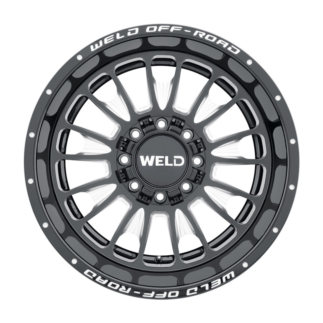 Weld W121 20X10 Scorch 8X165.1 ET-18 BS4.75 Gloss Black MIL 125.1