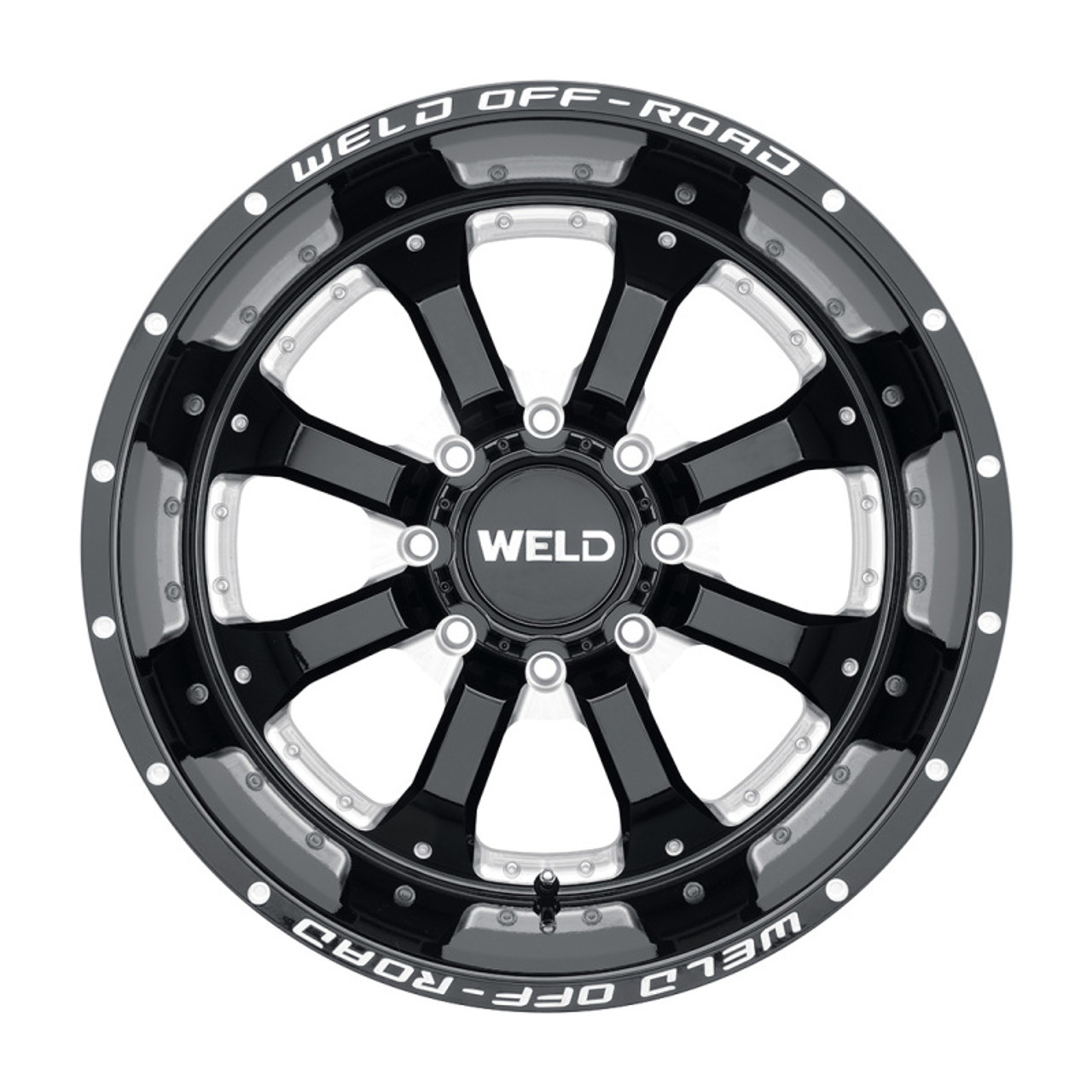 Weld W125 20X10 Granada Eight 8X170 ET-18 BS4.75 Gloss Black MIL 125.1