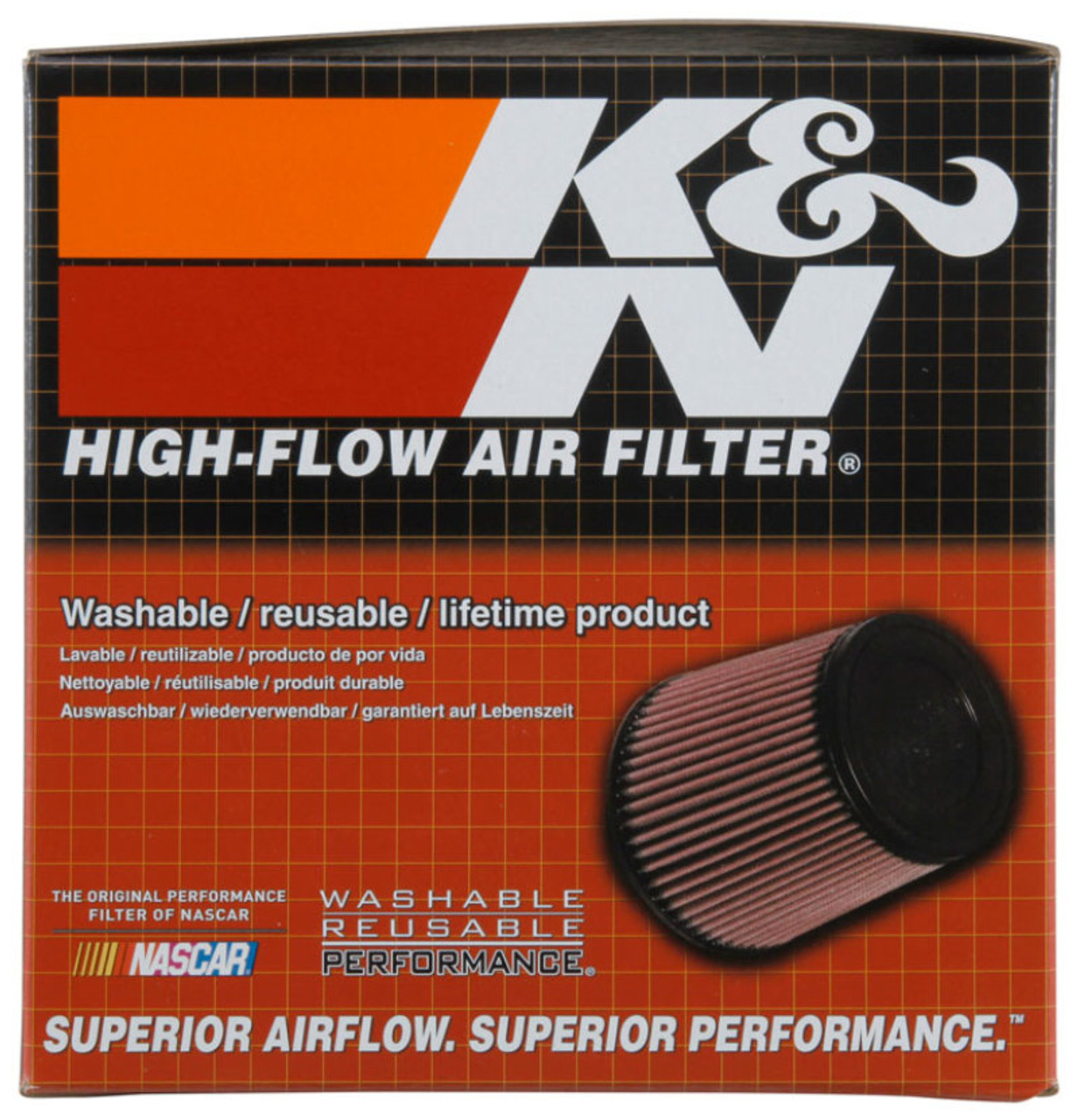 K&N Universal Rubber Filter - Round Straight 3-1/16in Flange x 7in OD x 4in Height
