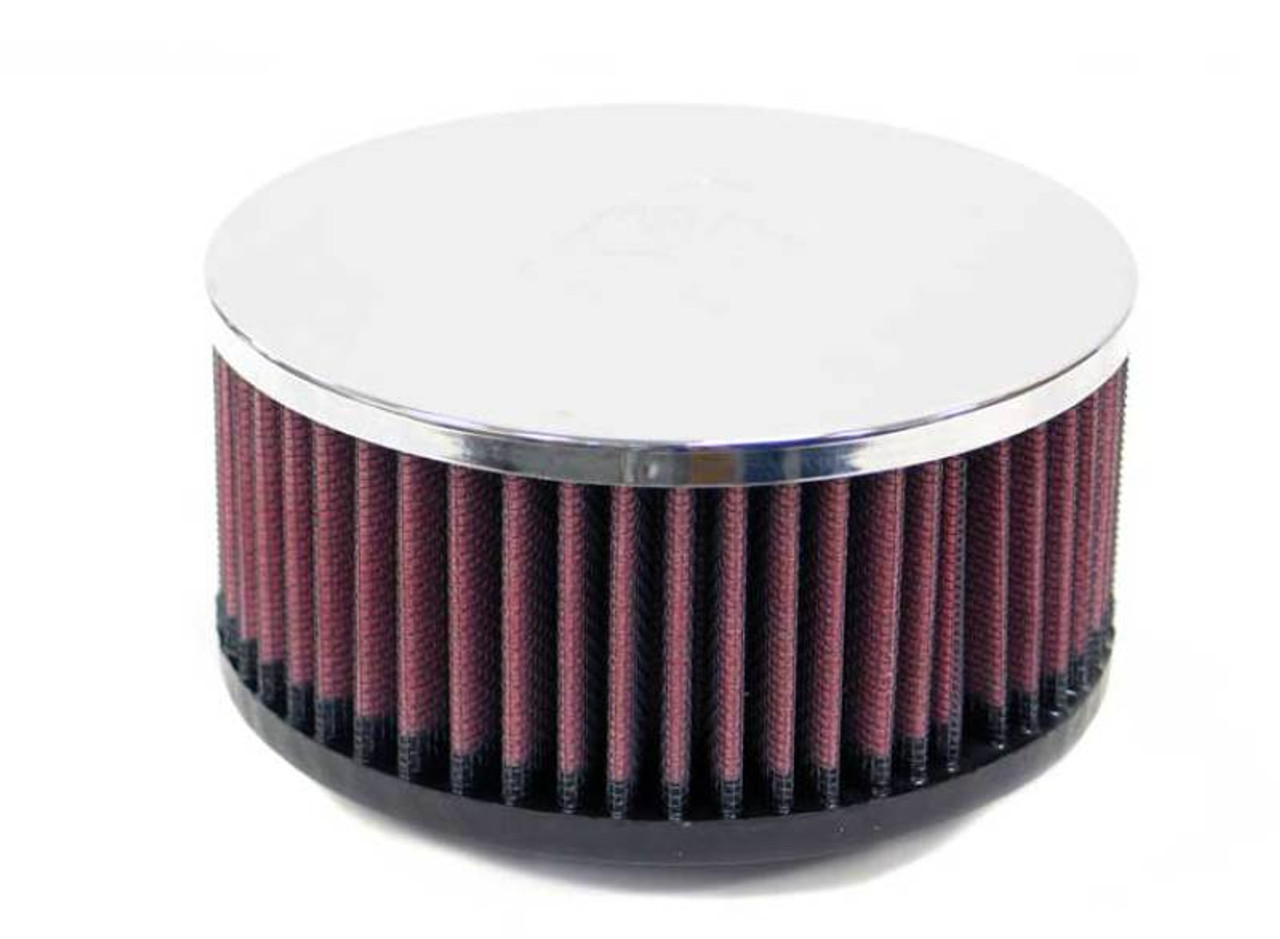 K&N Filter Universal Clamp-On Air Filter 2-1/4in Flange ID 5-1/2in OD 2-1/2in H