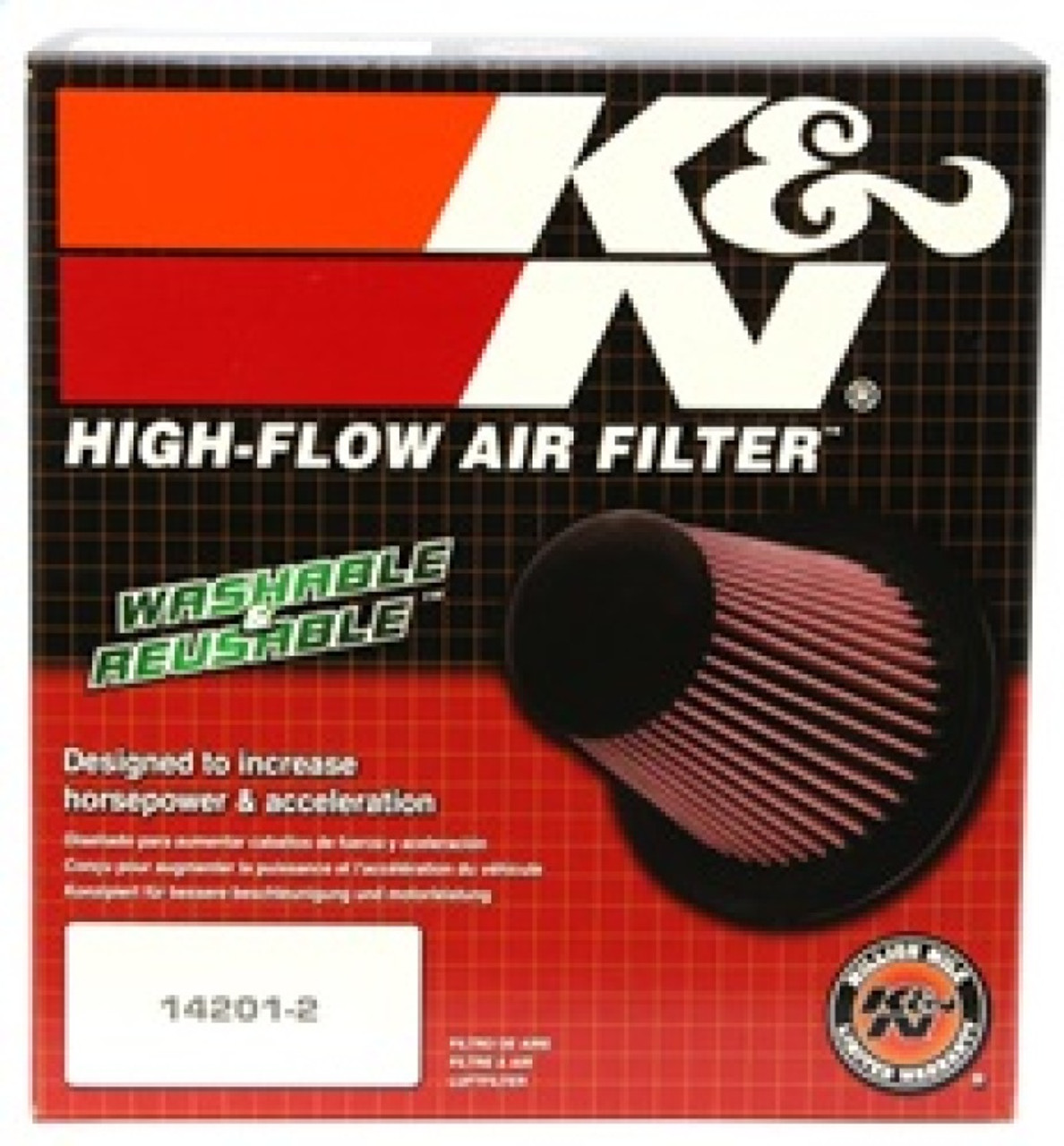 K&N Universal Clamp-On Air Filter 6in FLG / 7-1/2in B / 4-1/2in T / 5in H