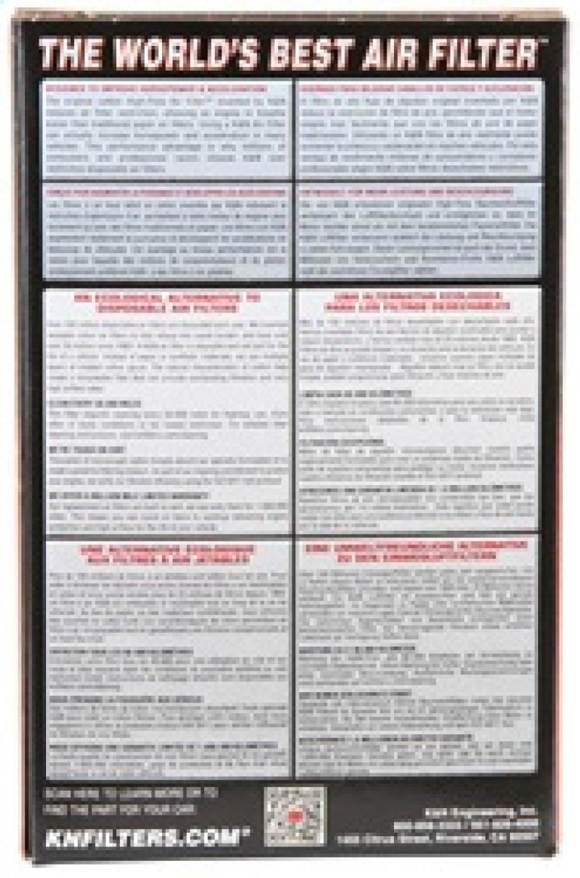 K&N Universal Rubber Filter 2 1/16 inch FLG 4 1/2 inch OD 4 inch Height