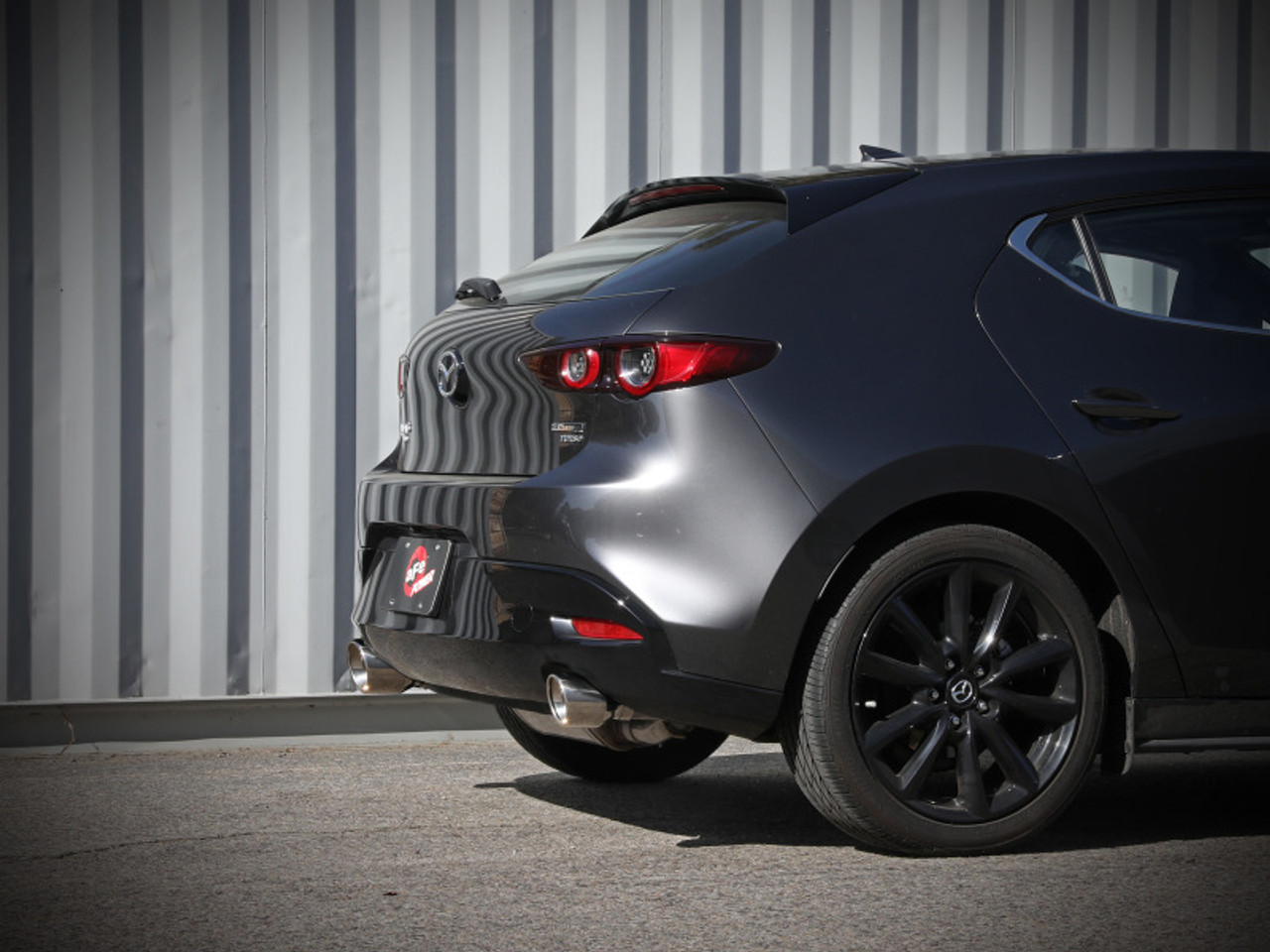 aFe 19-22 Mazda 3 L4 2.5L Takeda 3in to 2-1/2in 304 Stainless Steel Axle-Back Exhaust w/Polished Tip