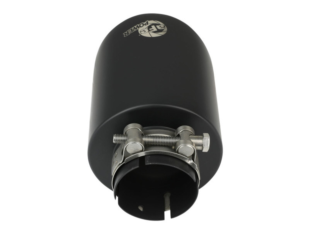 aFe Takeda 304 SS Clamp-On Exhaust Tip 2.5in. Inlet / 4.5in. Outlet / 7in. L - Black