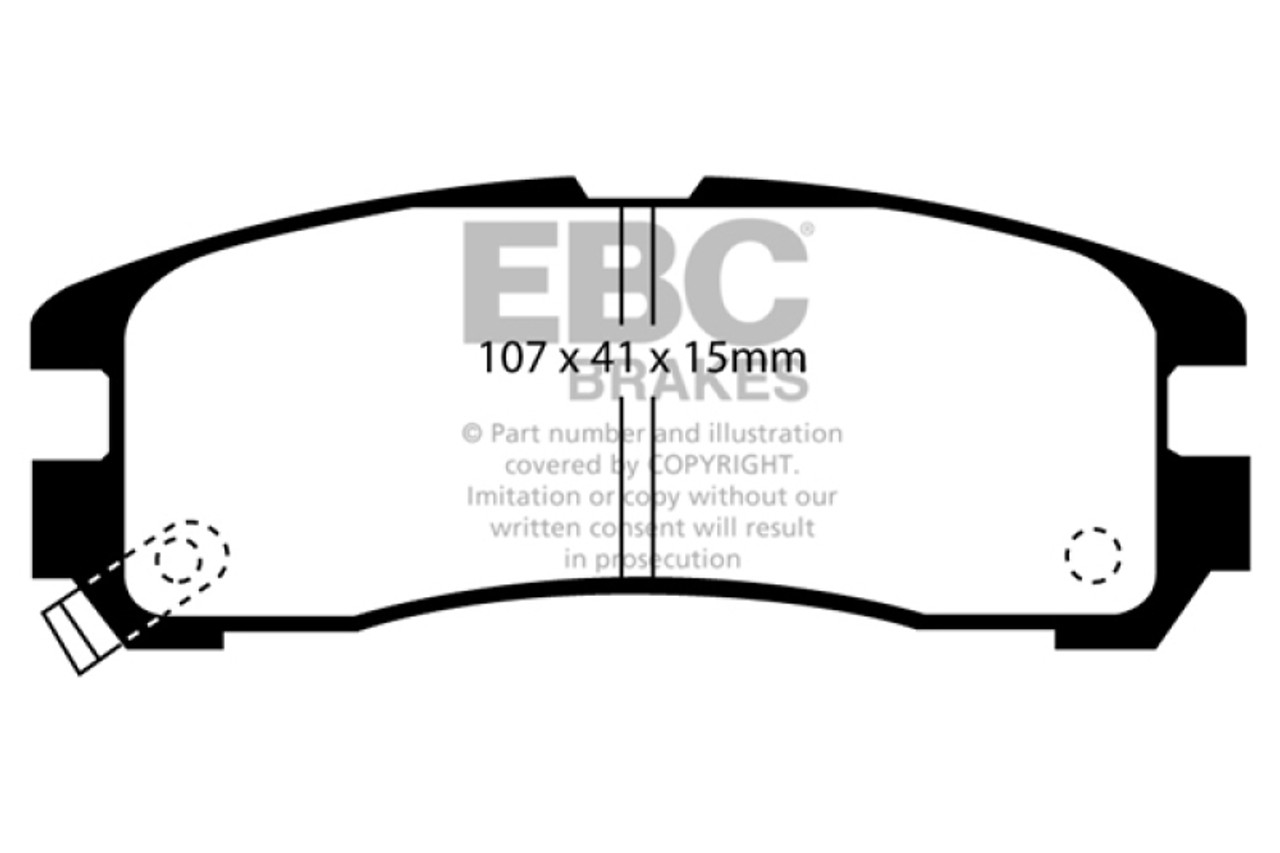 EBC 95-99 Chrysler Sebring Coupe 2.0 Redstuff Rear Brake Pads