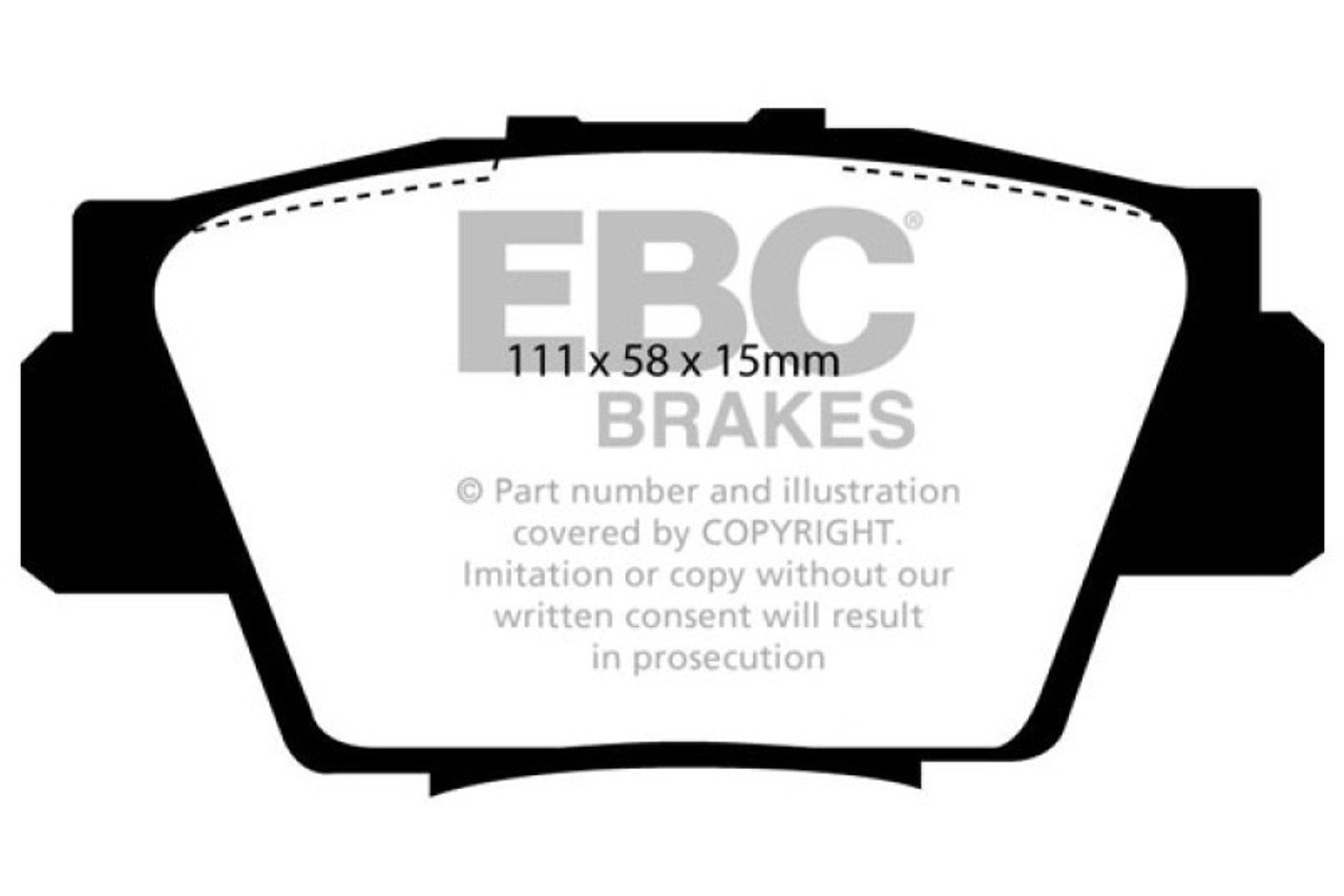 EBC 91-96 Acura NSX 3.0 Yellowstuff Rear Brake Pads