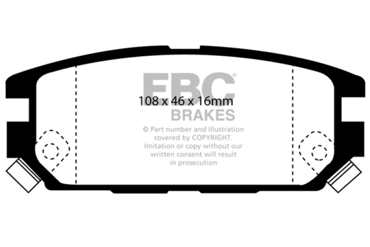EBC 91-93 Dodge Stealth 3.0 4WD Redstuff Rear Brake Pads
