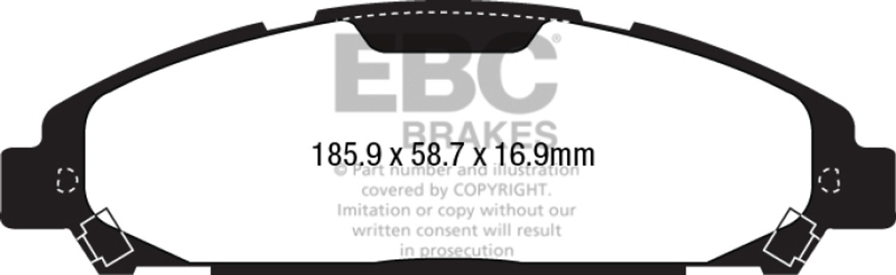 EBC 15+ Ford Mustang 2.3 Turbo Yellowstuff Front Brake Pads
