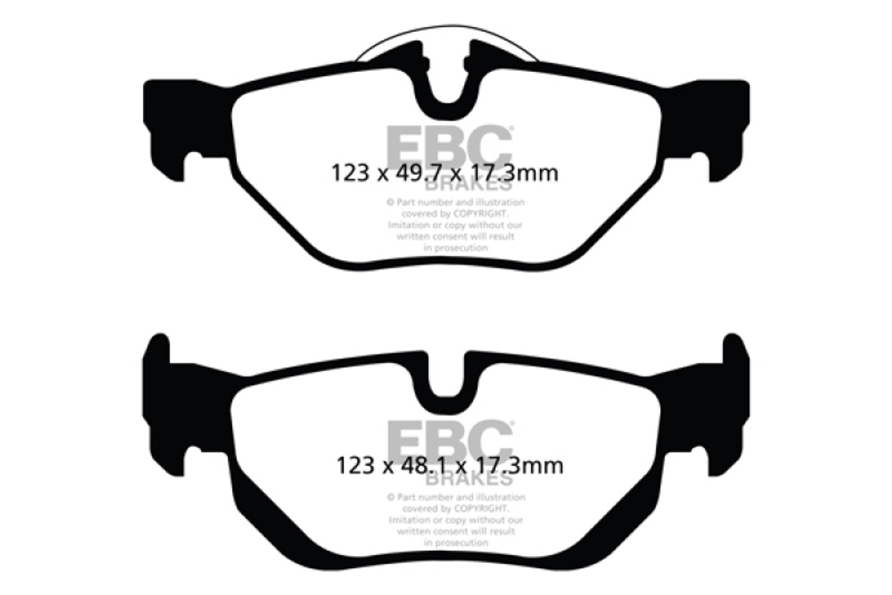 EBC 13+ BMW X1 2.0 Turbo (28i) Yellowstuff Rear Brake Pads
