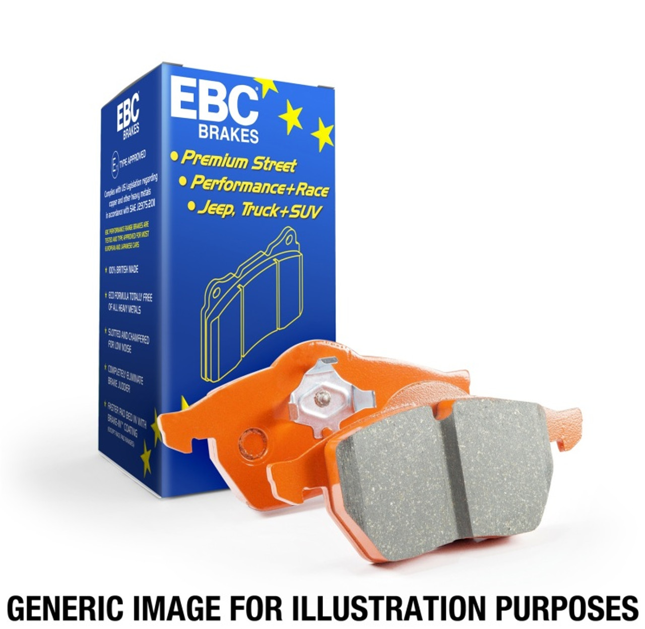 EBC 11+ Mclaren MP4-12C 3.8 Twin Turbo Orangestuff Rear Brake Pads
