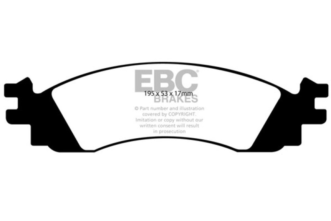 EBC 10-12 Ford Taurus 3.5 Twin Turbo SHO Redstuff Front Brake Pads