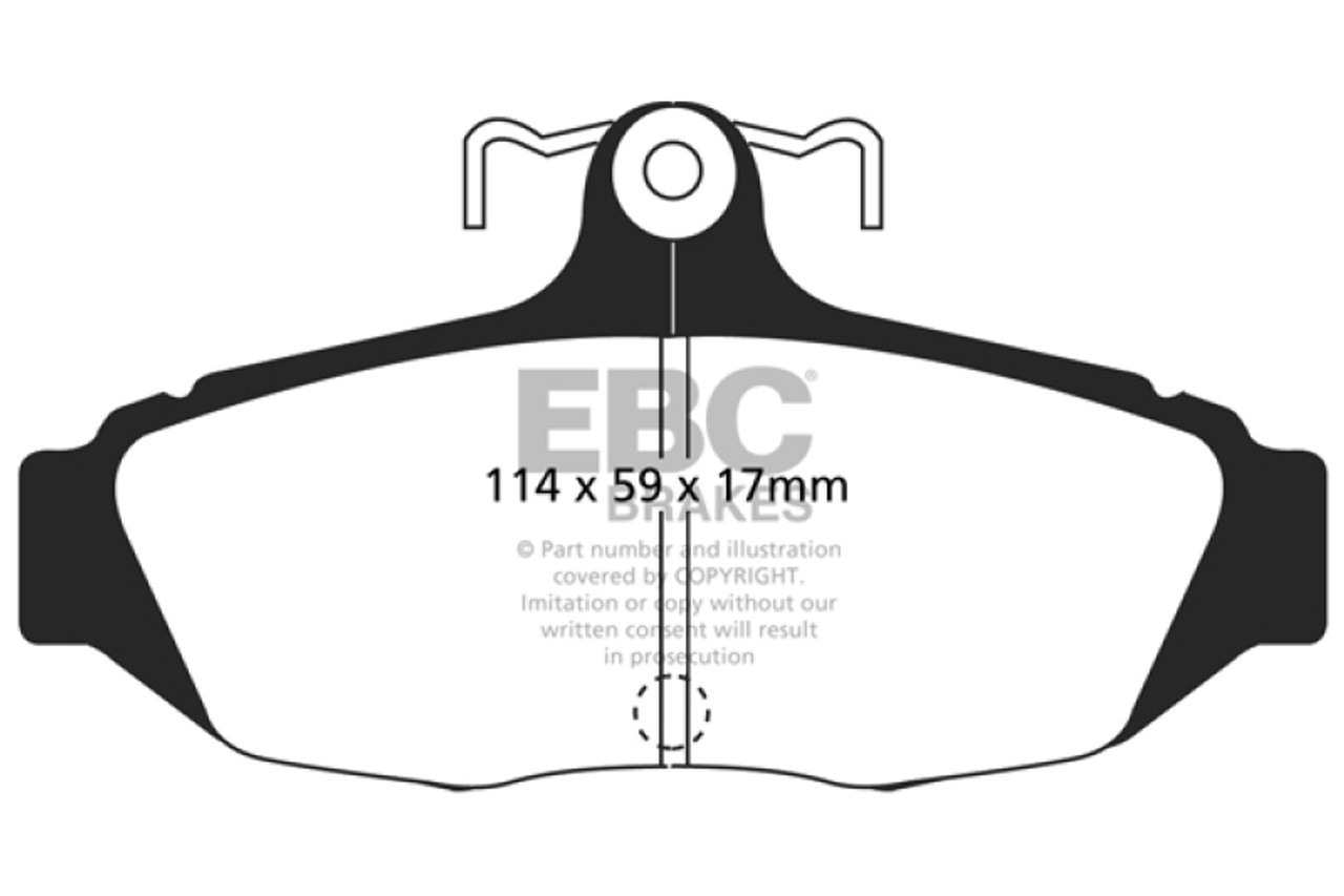 EBC 87-93 Ford Mustang 5.0 Yellowstuff Rear Brake Pads