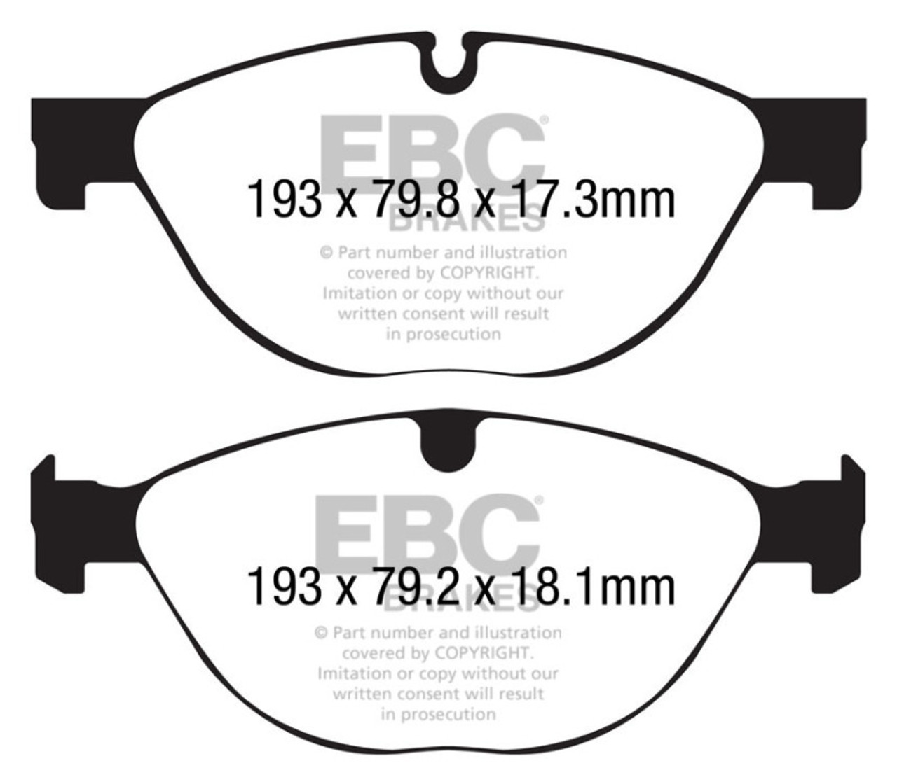 EBC 13+ Jaguar F-Type (Cast Iron Only) 3.0 Supercharged (380) Perf Pkg Yellowstuff Front Brake Pads