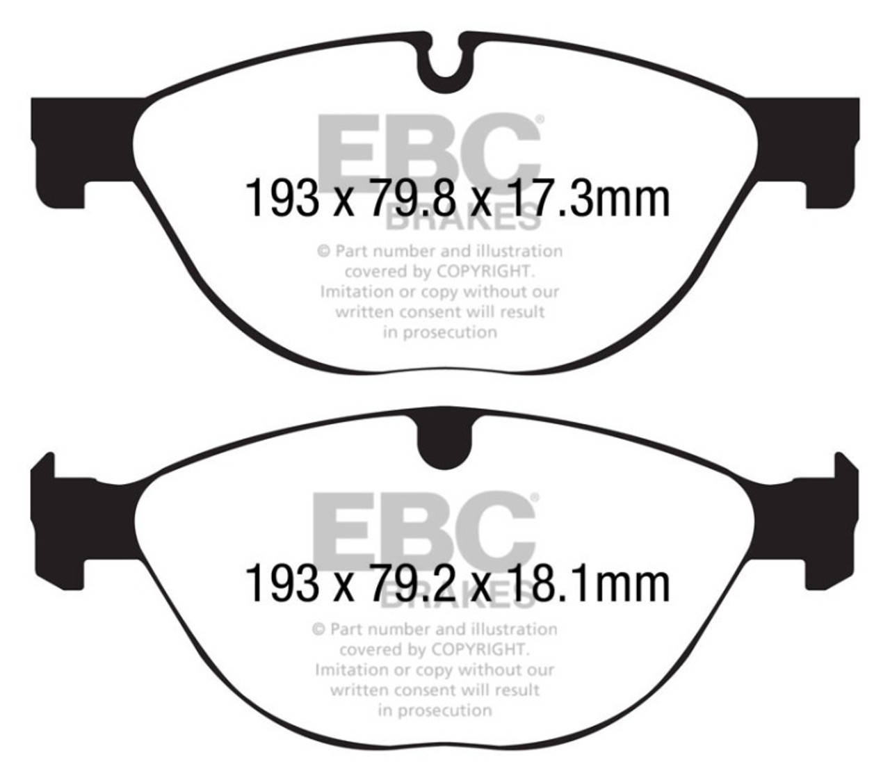 EBC 13+ Jaguar F-Type (Cast Iron Only) 3.0 Supercharged (380) Perf Pkg Yellowstuff Front Brake Pads