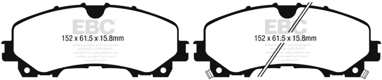 EBC 13+ Infiniti Q50 3.7 Greenstuff Front Brake Pads
