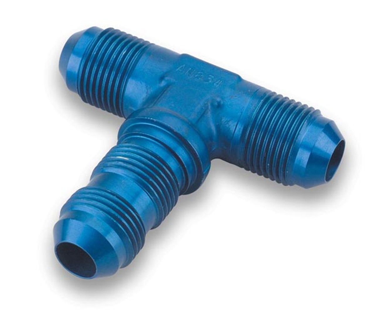 Earl's -3 AN Bulkhead Tee - Blue Anodized Lightweight Aluminum Construction. Available for Any Plumbing Situation And Many Custom Applications.