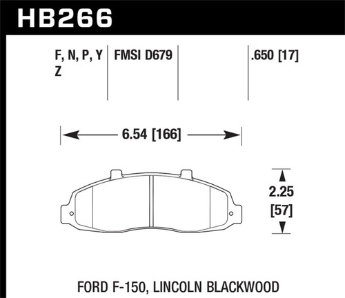Hawk LTS Street Brake Pads HB266Y.650