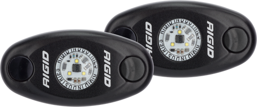 Rigid Industries A-Series Light - Black - High Strength - Natural White - Set of 2