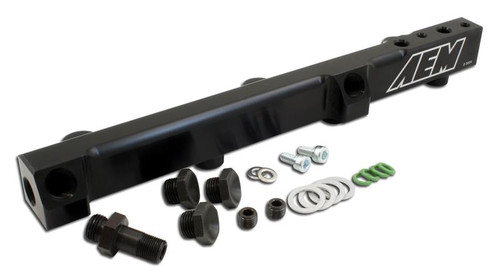 AEM 25-104BK 90-93 Accord DX/LX/SE/EX & 92-01 Prelude S/Si VTEC Black Fuel Rail