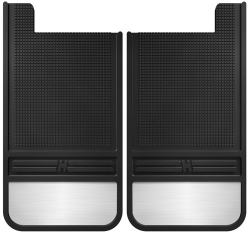 Husky Liners Universal 12in Wide Black Rubber Rear Mud Flaps w/ Weight