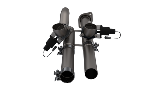 QTP 17-18 Ford Raptor EC/CC 2.5in 304SS Aggressor Cutout Dual Mid Pipes