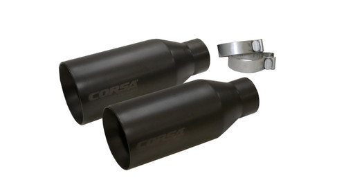 Corsa 2017 Ford F-150 Raptor 3in Inlet / 5in Outlet Black Cerakote Tip Kit (For Corsa Exhaust Only)