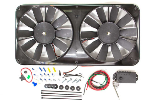 Dual 11in Electric Fan w/Controls