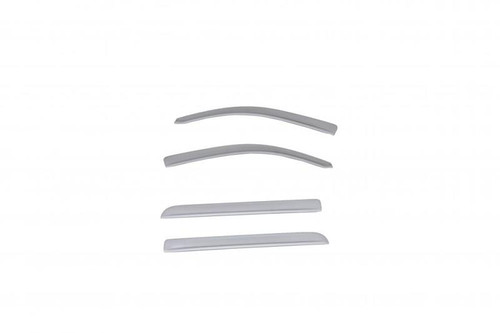 AVS 15-18 Chevy Silverado 1500 Crew Cab Low Profile Color Match Ventvisors 4pc - Silver Ice Metallic