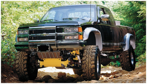 Bushwacker 88-99 Chevy C1500 Cutout Style Flares 2pc - Black bus40009-11