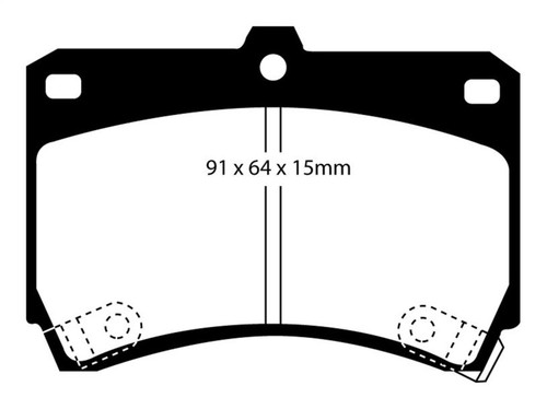 EBC 94-97 Ford Aspire 1.3 manual Yellowstuff Front Brake Pads