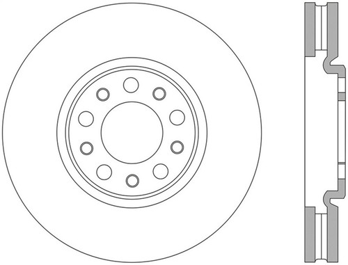 StopTech 13+ Dodge Dart Performance Slotted & Drilled Front Right Rotor