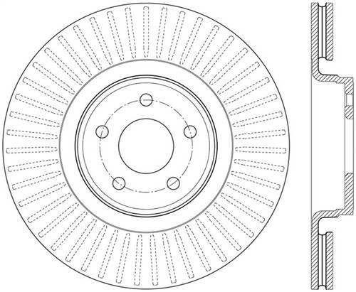 StopTech 14+ Ford Focus ST w/ 335mm Brakes Front Right Slotted & Drilled Rotor