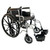 Wheelchair/ Transport chair Combo -18" Combo wheelchair with aluminum lightweight frame, footrests, quick release